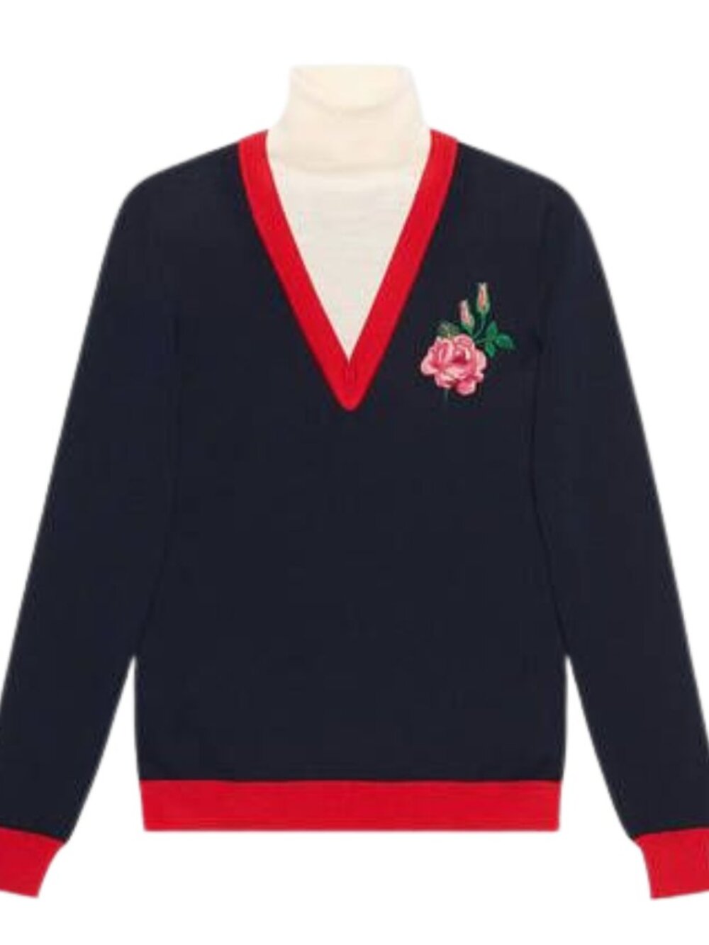 Gucci Embroidered Merino Wool Sweater